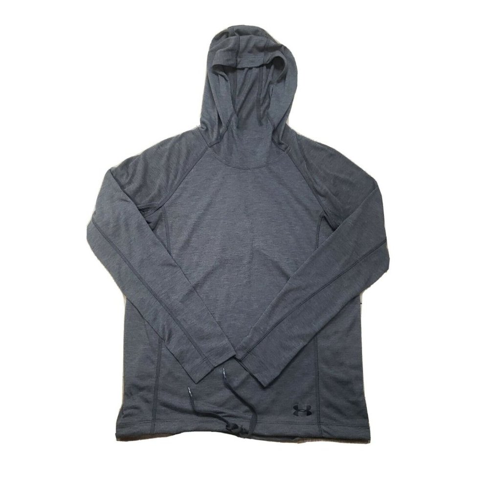Under Armour Threadborne Loose Fit HeatGear Gray Hoodie Women's Small Stretch T